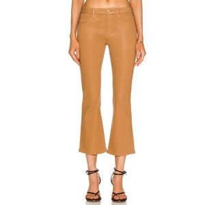 Frame Denim Cropped Flare Jeans in Camel Tan